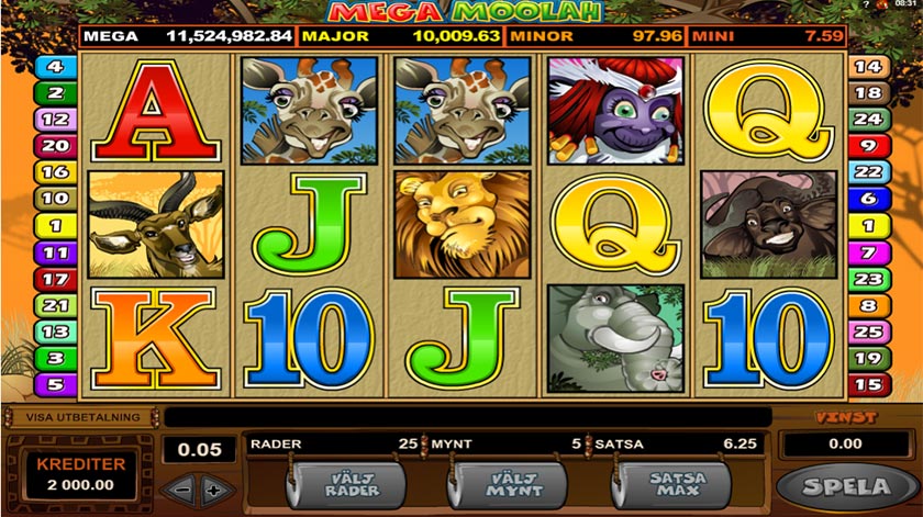 Ett exempel p? en progressiv jackpot